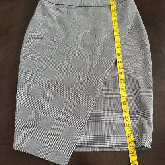 Express Faux Wrap Asymmetrical Pencil Skirt Preppy Office Wear Womens Size 6 - Picture 8 of 8